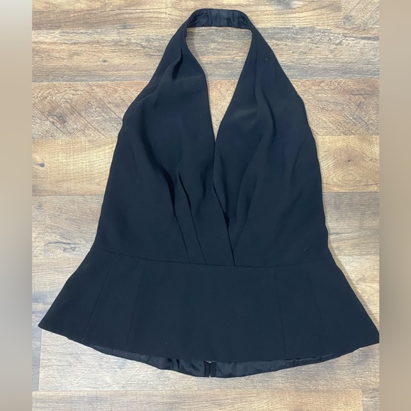 Carmen Mac Valvo-Black Halter Top - Picture 5 of 7